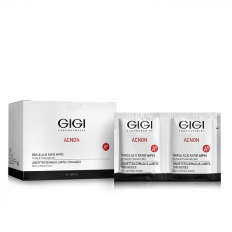 GIGI - AN Triple acid rapid wipes \  Влажные очищающие салфетки 30 шт