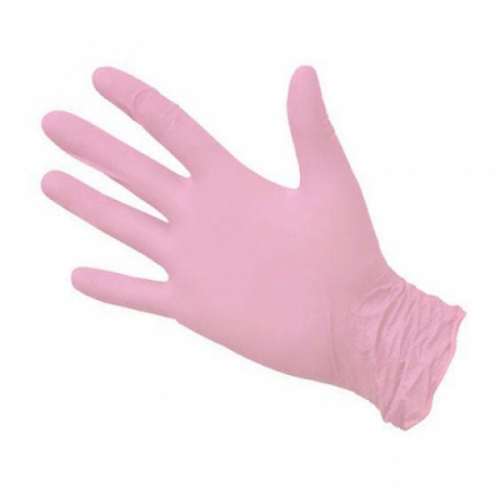 No name - Перчатки нитриловые, цвет - розовый, размер - М,  100 шт