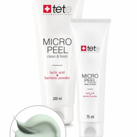 tete - Micro Peel /Мягкий эксфолиант с молочной/гликолевой кислотами и бамбуковой пудрой, 75 мл