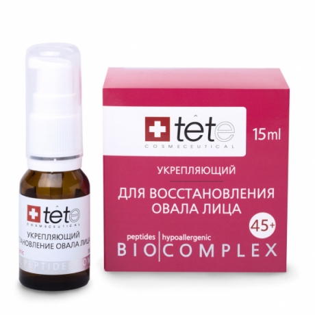 tete - Биокомплекс укрепляющий для восстановления овала лица 45+, 15 мл