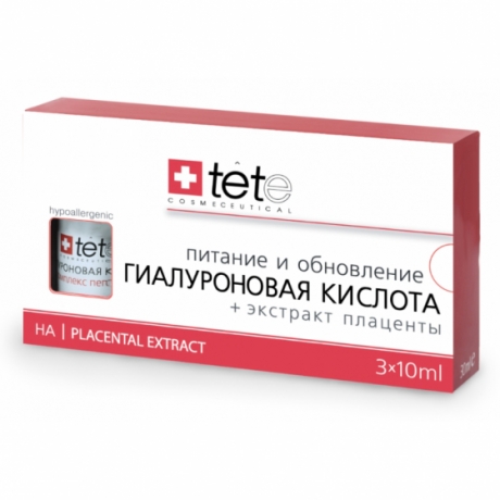 tete - Гиалуроновая кислота + Экстракт плаценты / TETe Hyaluronic Acid + Placental Extract 3*10 ml